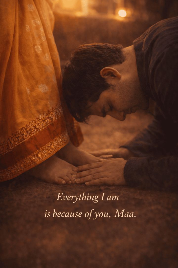 A son's respect for his mother love wallpaper