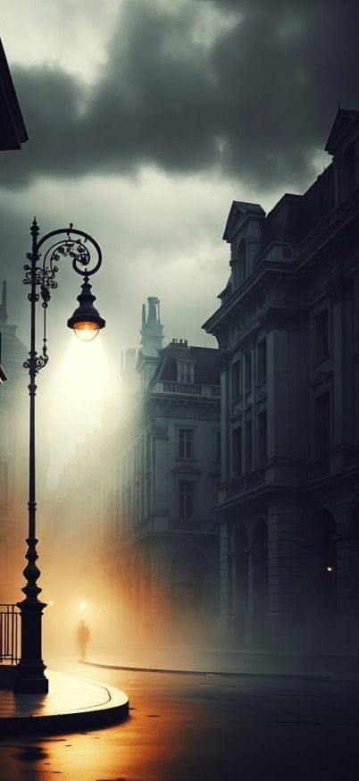 Mysterious Foggy City Street – Cinematic wallpaper patakapix city wallpaper