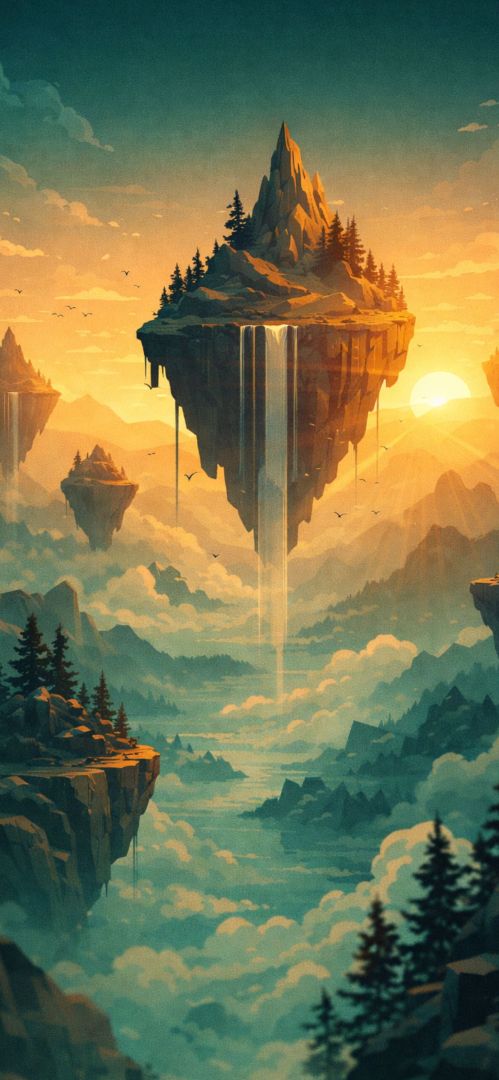 surreal-floating-islands-iphone-wallpaper-patakapix city wallpaper