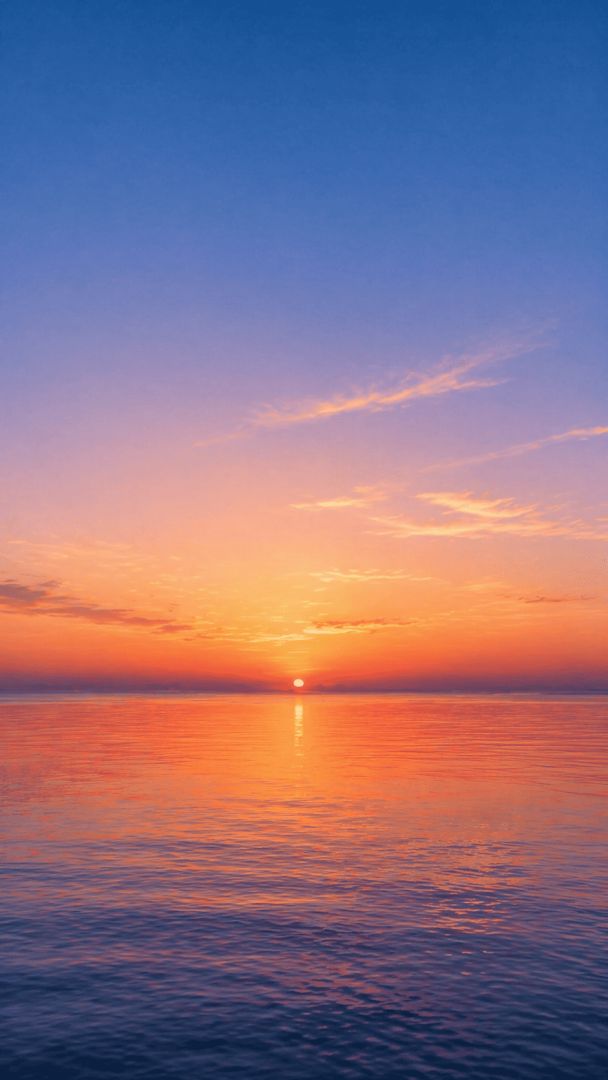 Calm horizon at sunrisesunset nature wallpaper