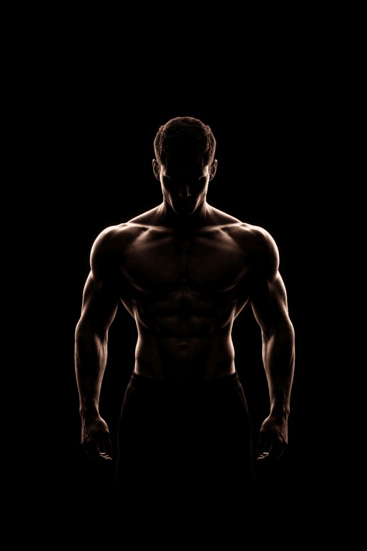 Defined silhouette in soft light gym wallpaper