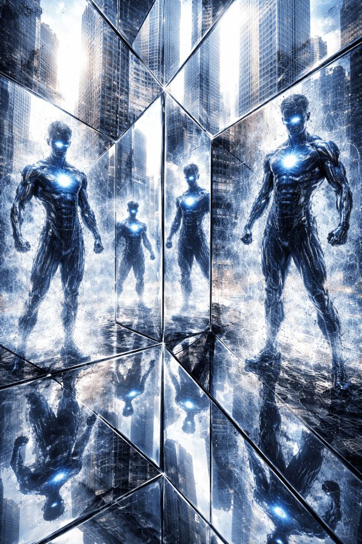 Invisible hero in shattered reflections warrior wallpaper