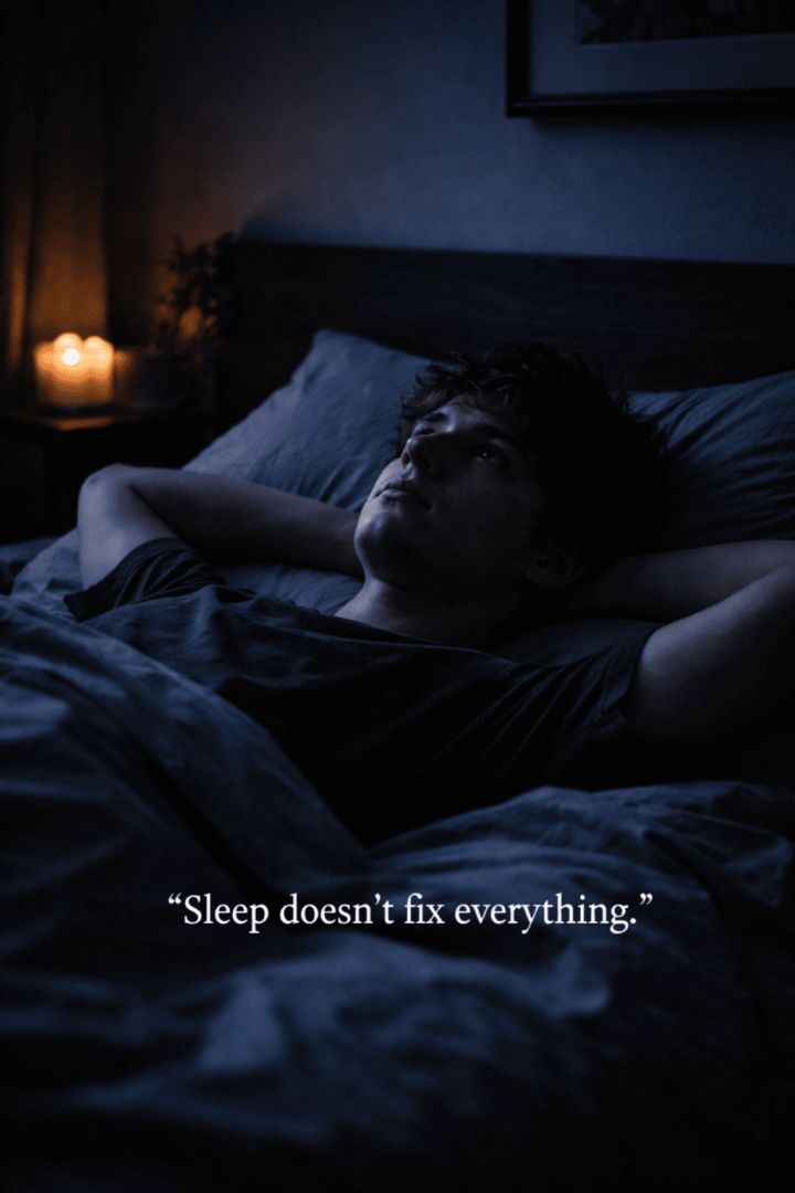 Late night thoughts in stillness sad wallpaper