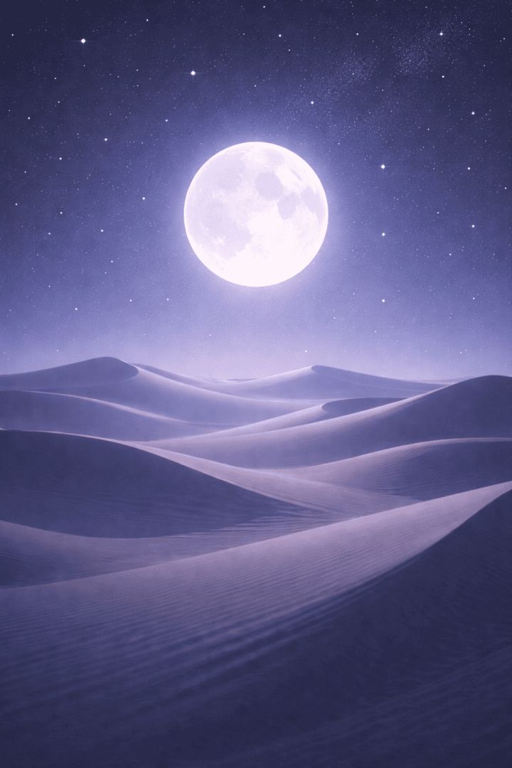 Moonlit desert serenity minimalist wallpaper