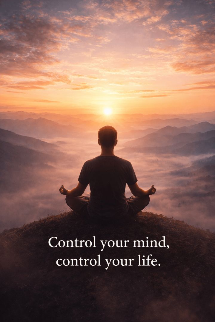 Morning meditation at sunrise quotes wallpaper
