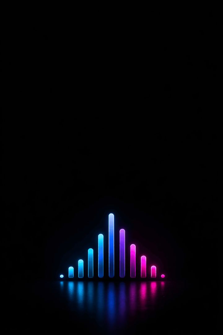 Neon equalizer glow on dark wallpaper music wallpaper