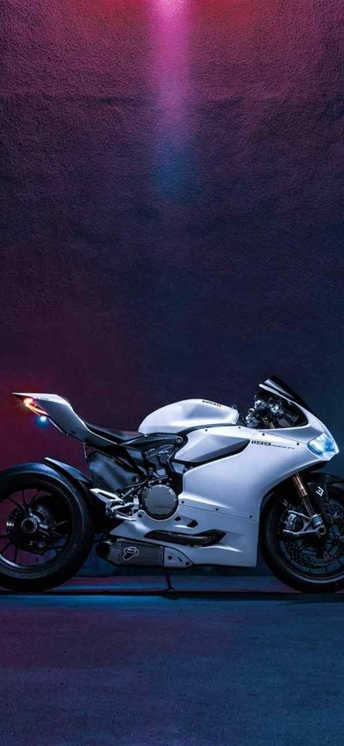 Neon Night Rider bike wallpaper