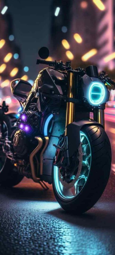 Neon Street Rider bike wallpaper