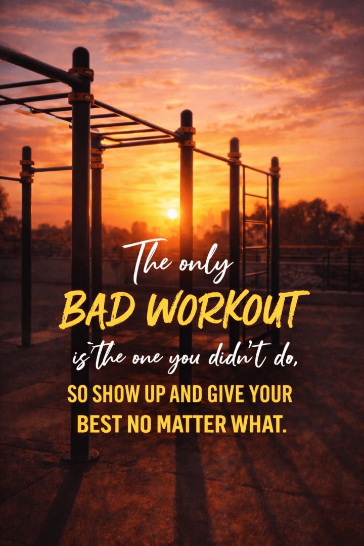 Sunset workout motivation in silhouetted park quotes wallpaper